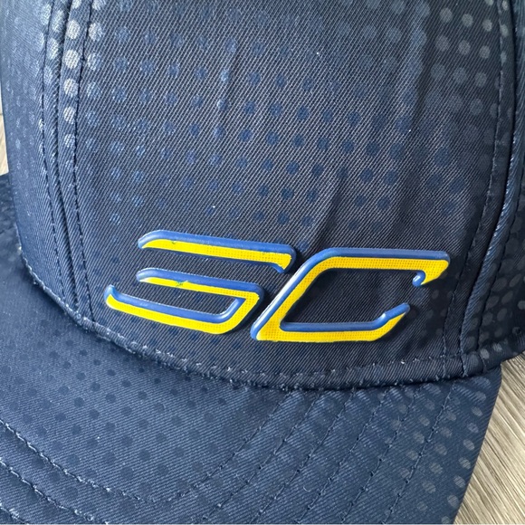 Under Armor Snapback Flat Brim SC30 Hat - Blue/Yellow - Picture 7 of 8